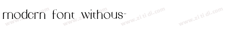 modern font withous字体转换